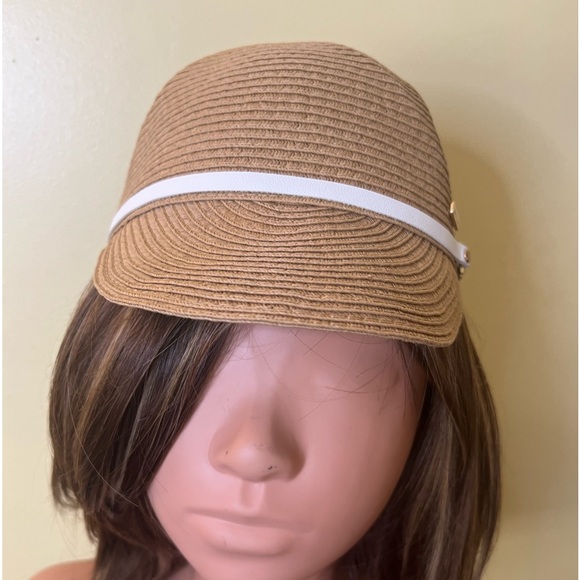 Anne Klein Tan Woven Brim Hat - Picture 2 of 6